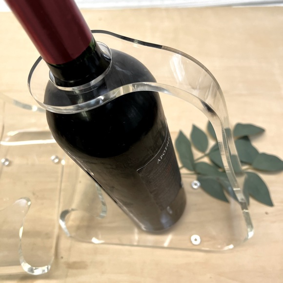 Lucite Wine Bottle Display / Holder x2 - Picture 2 of 4
